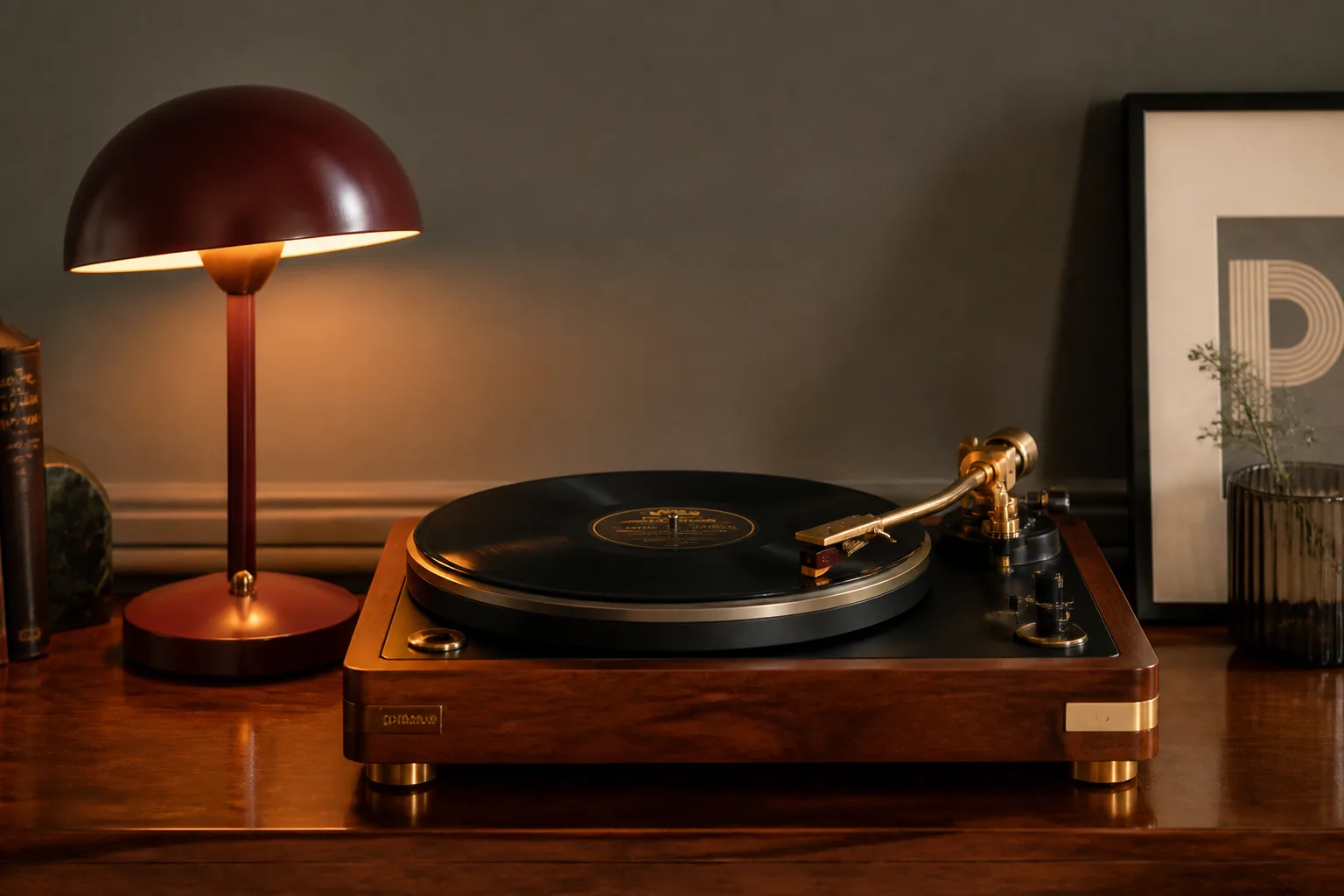 Fritz Hansen and Technics Release Limited-Edition Burgundy Lamp and Turntable Collaboration